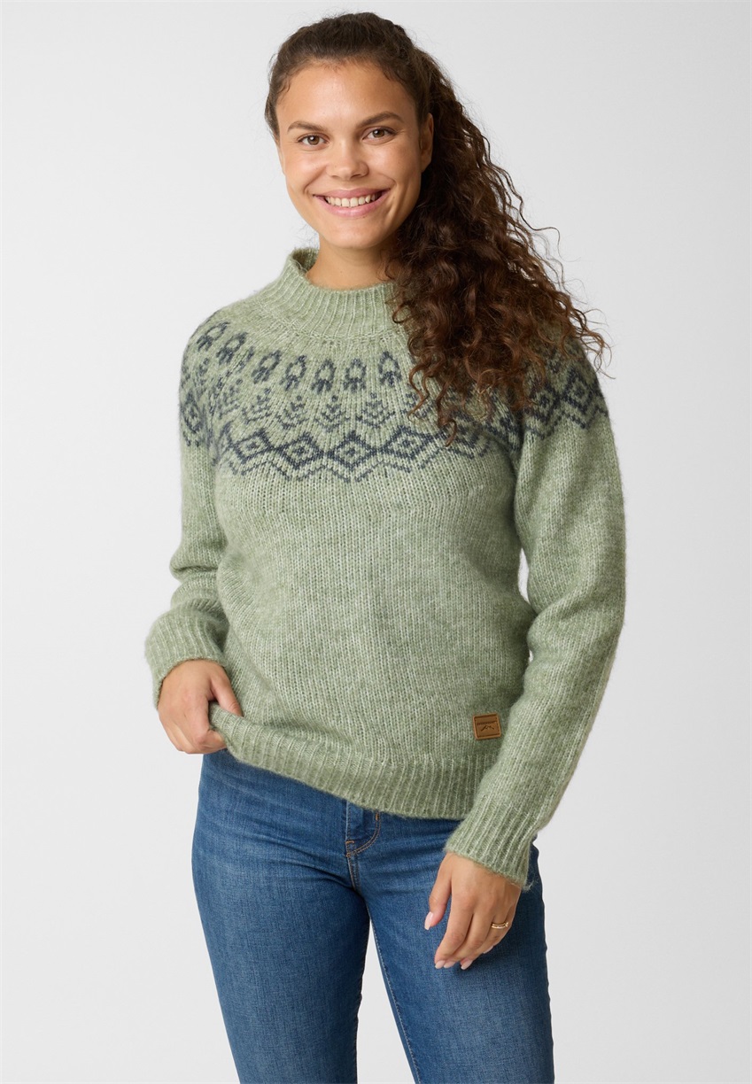 Swedemount LOFOTEN - Strickpullover - seaweed melange/grün-meliert