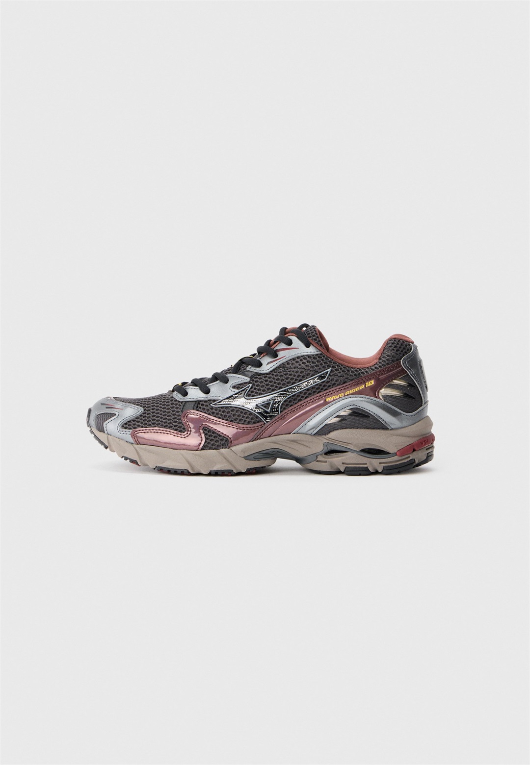 Mizuno Sportstyle WAVE RIDER 10 UNISEX - Sneaker low - odyssey gray/salute/metallic gray/schwarz