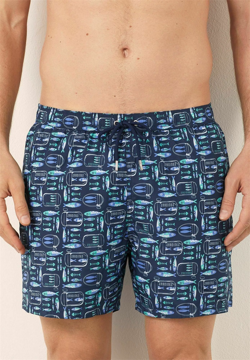 Yamamay CORAL REEF - Badeshorts - dark blue with print/dunkelblau