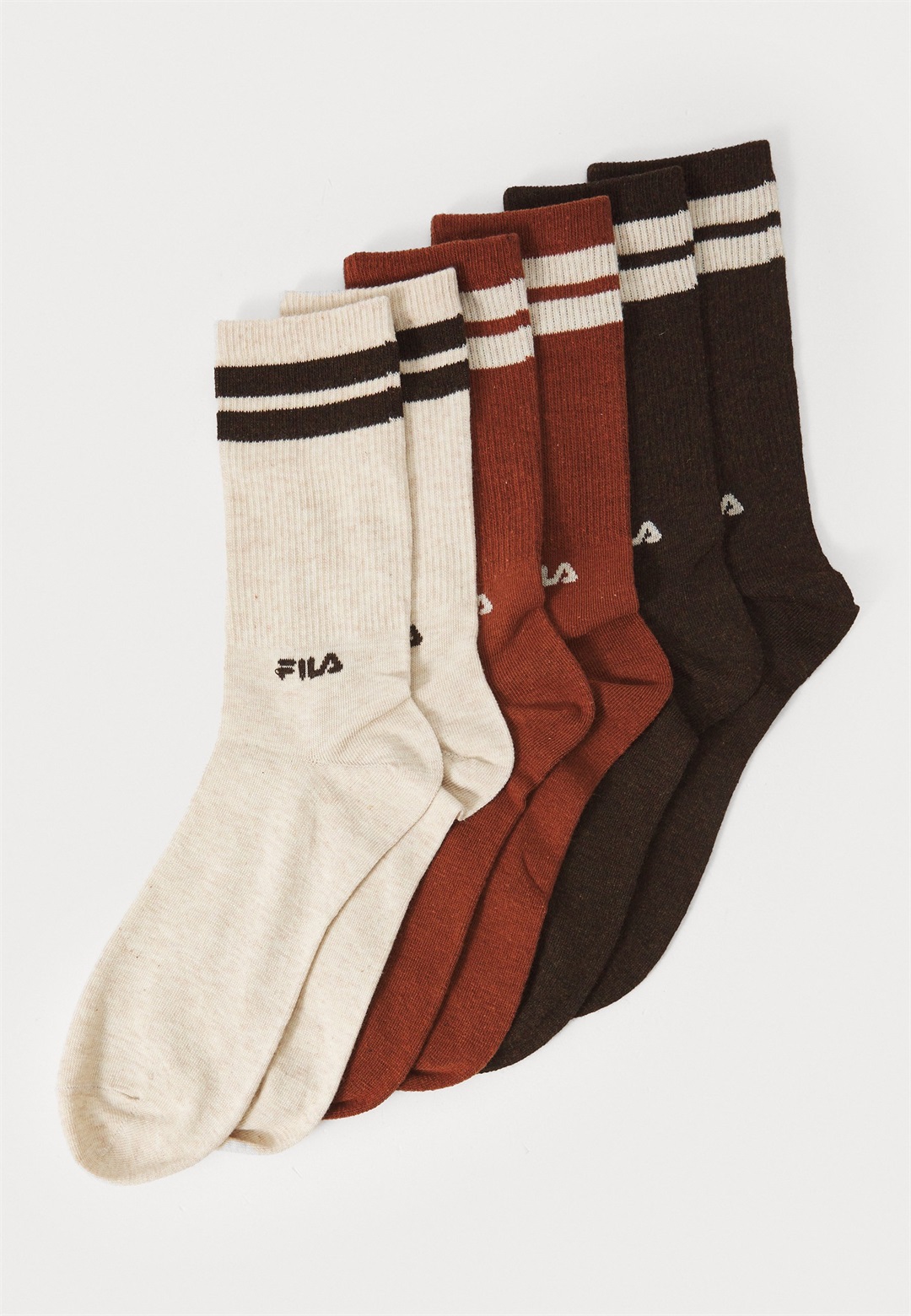 Fila MAN LIFESTYLE NORMAL SOCKS 6 PACK - Socken - beige