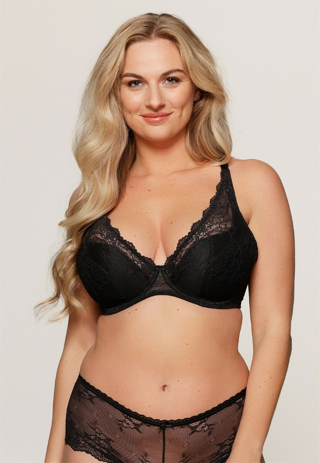 LingaDore Triangel BH - schwarz/schwarz meliert
