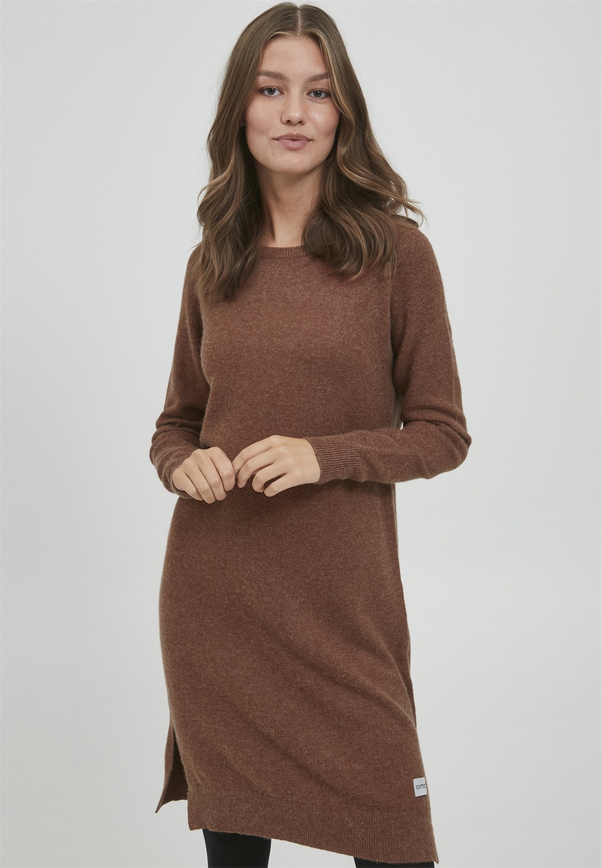 Oxmo OXMAREEN - Strickkleid - tortoise shell melange/braun