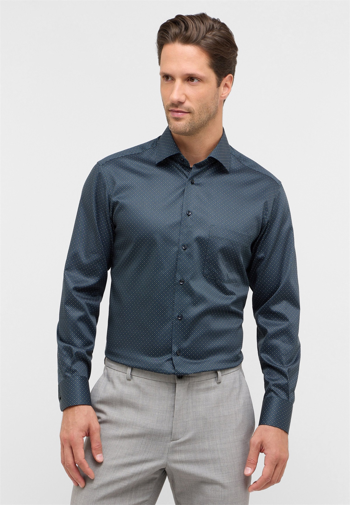 Eterna MODERN FIT - Hemd - dunkelgrün
