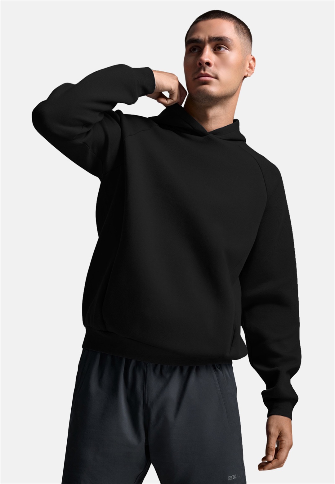 2XU MOTION SMOOTH SPACER - Kapuzenpullover - black-black/schwarz