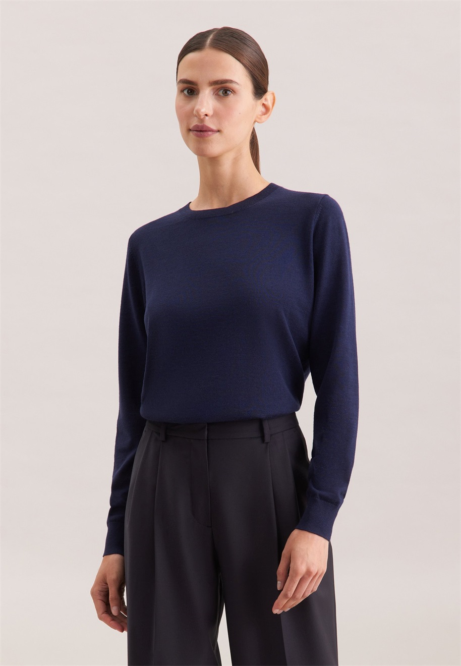 Seidensticker SWEATER - Strickpullover - dark blue/dunkelblau