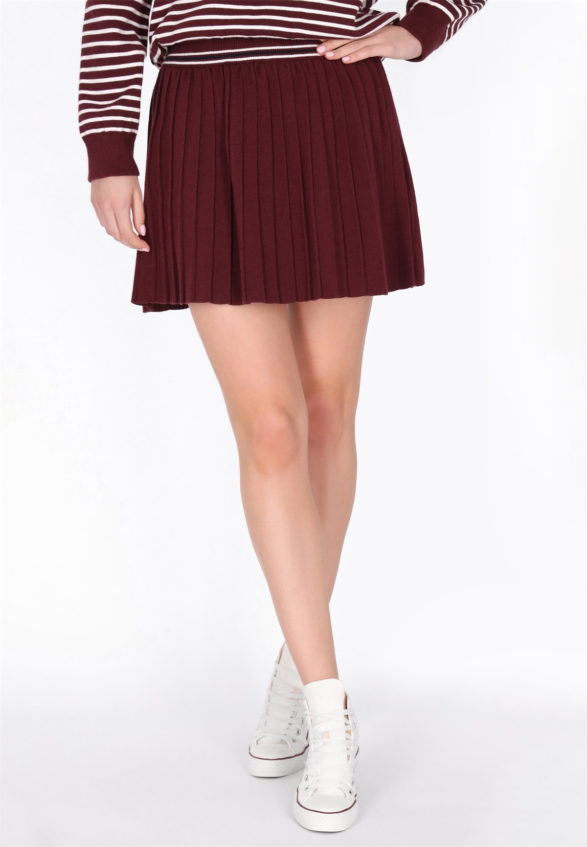 DreiMaster A-Linien-Rock - wine red/rot