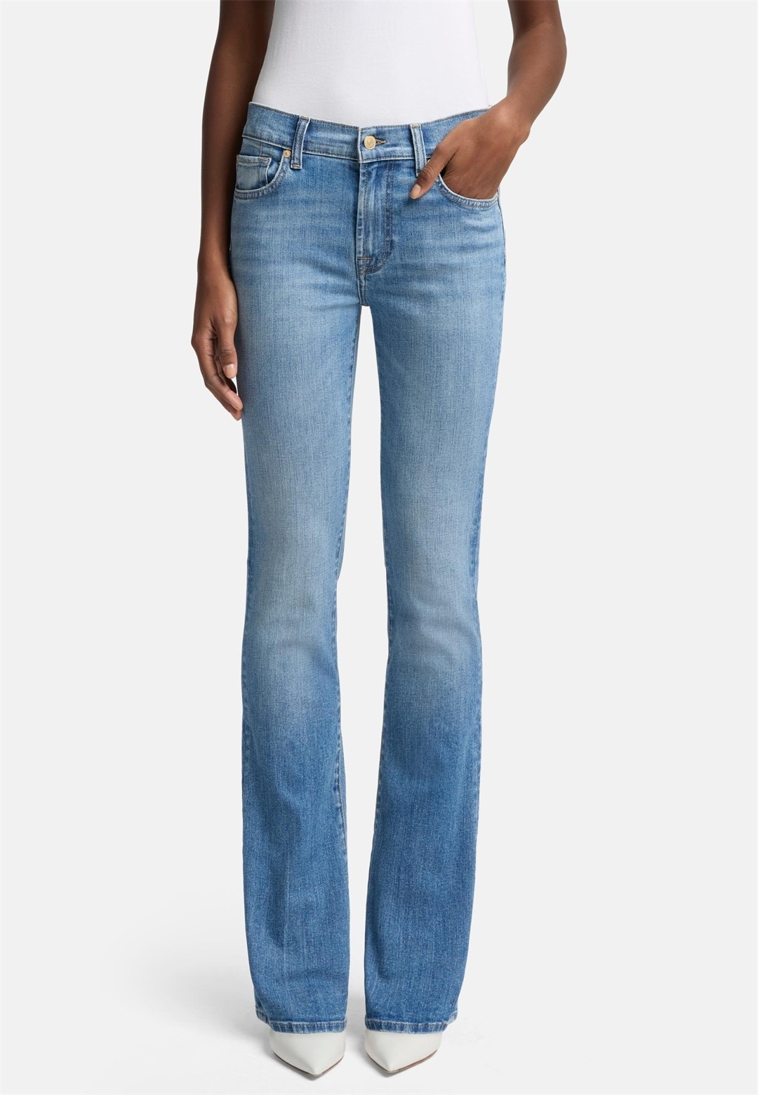 7 for all mankind ILLUSION - Jeans Bootcut - light blue/blue denim