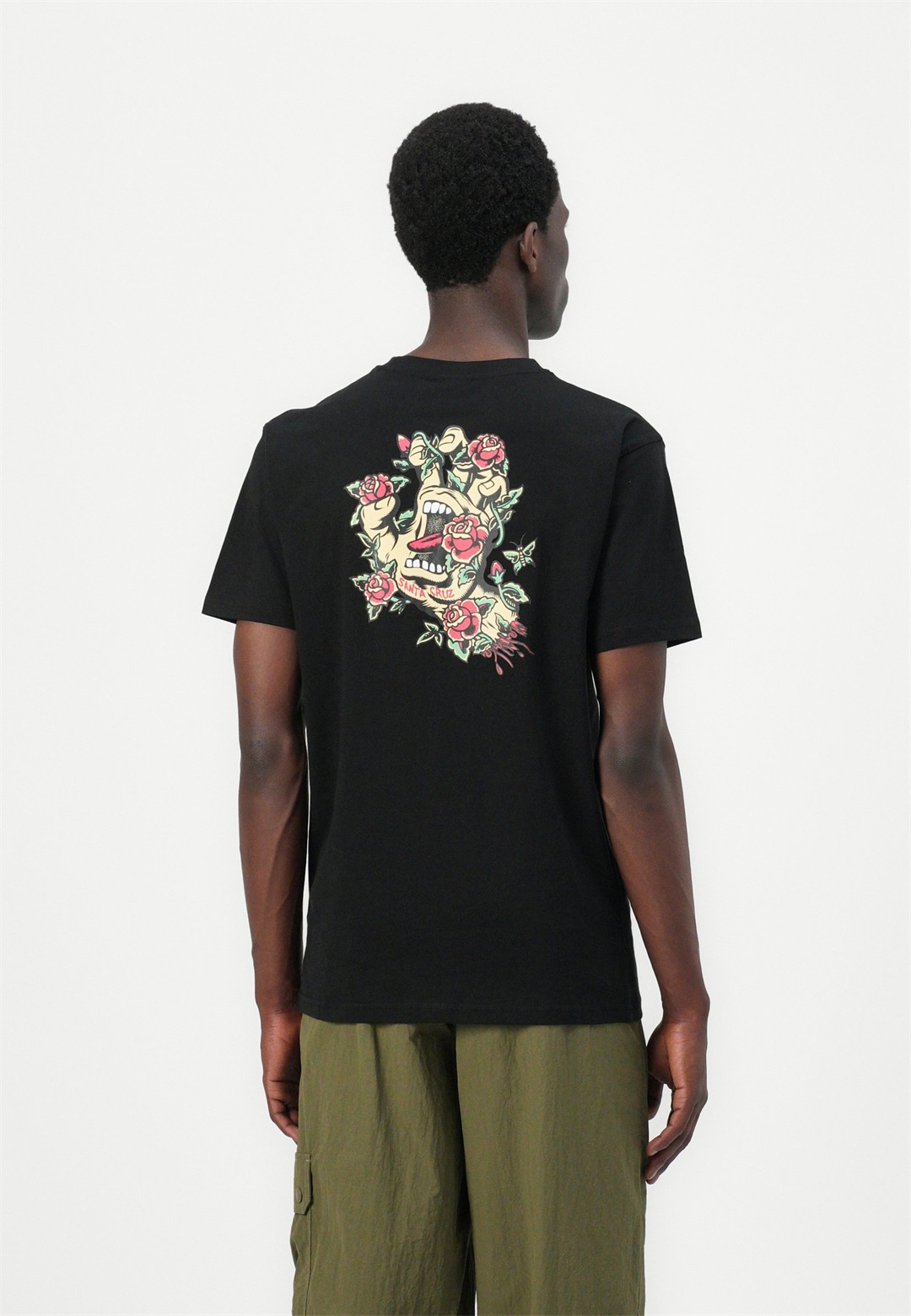 Santa Cruz SCREAMING ROSE FLASH UNISEX - T-Shirt print - black/schwarz