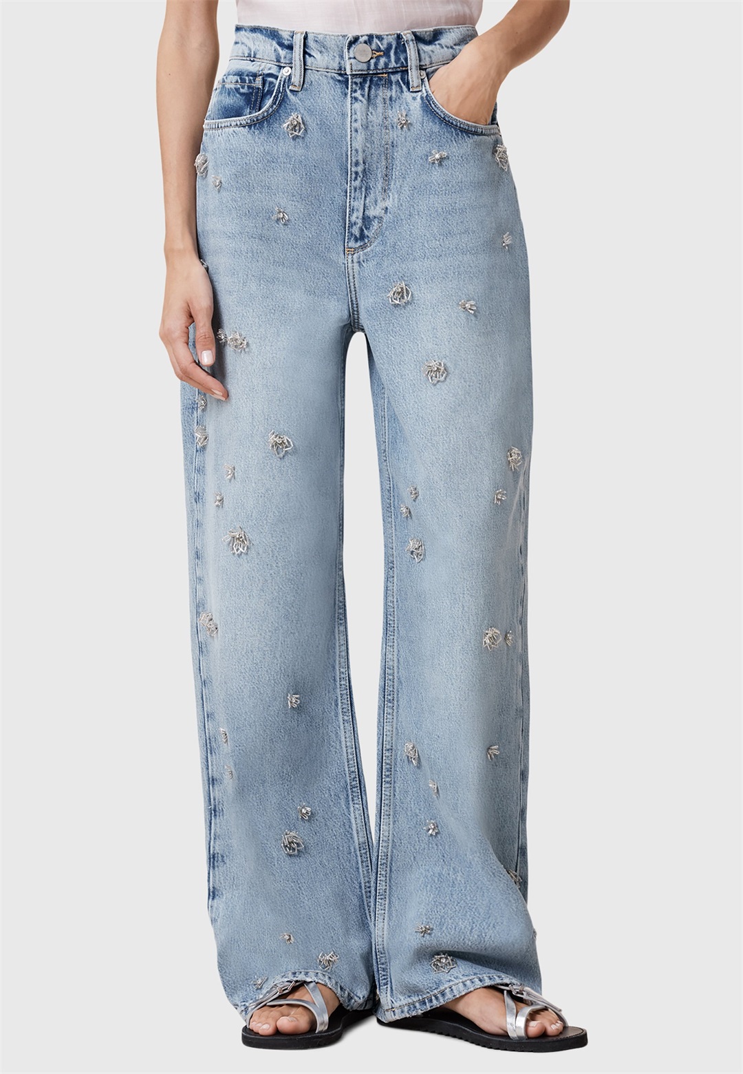 AllSaints Jeans Straight Leg - light indigo/blau