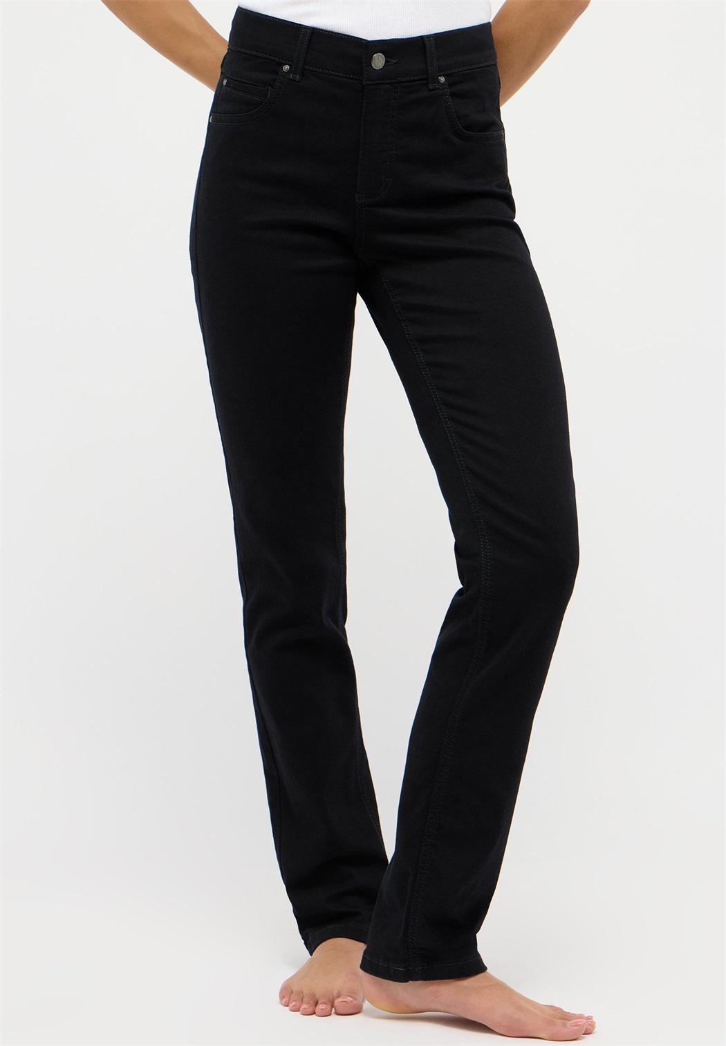 Angels SLIM FIT MIT LABEL-PATCH - Jeans Slim Fit - schwarz/black denim
