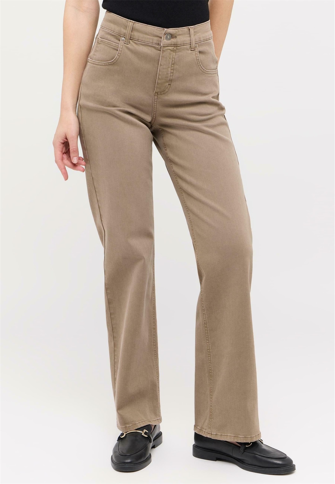 Angels Jeans Straight Leg - truffle used/blau