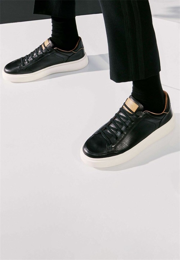 Allen Edmonds OLIVER STRETCH - Sneaker low - black leather/schwarz