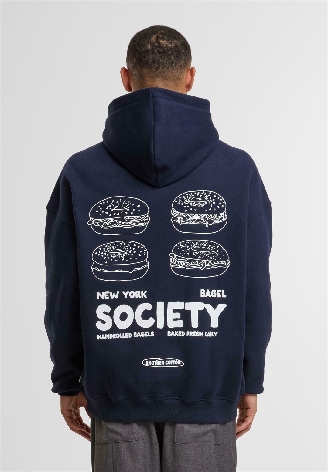 Another Cotton Lab BAGEL SOCIETY - Kapuzenpullover - blue/blau