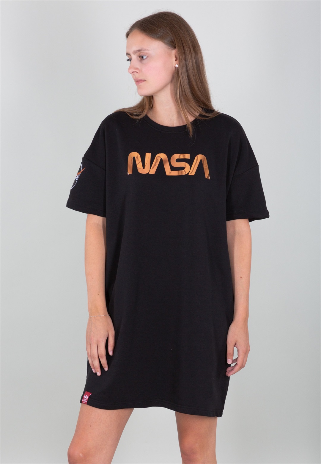 Alpha Industries NASA T OS WMN - Strickkleid - black/schwarz