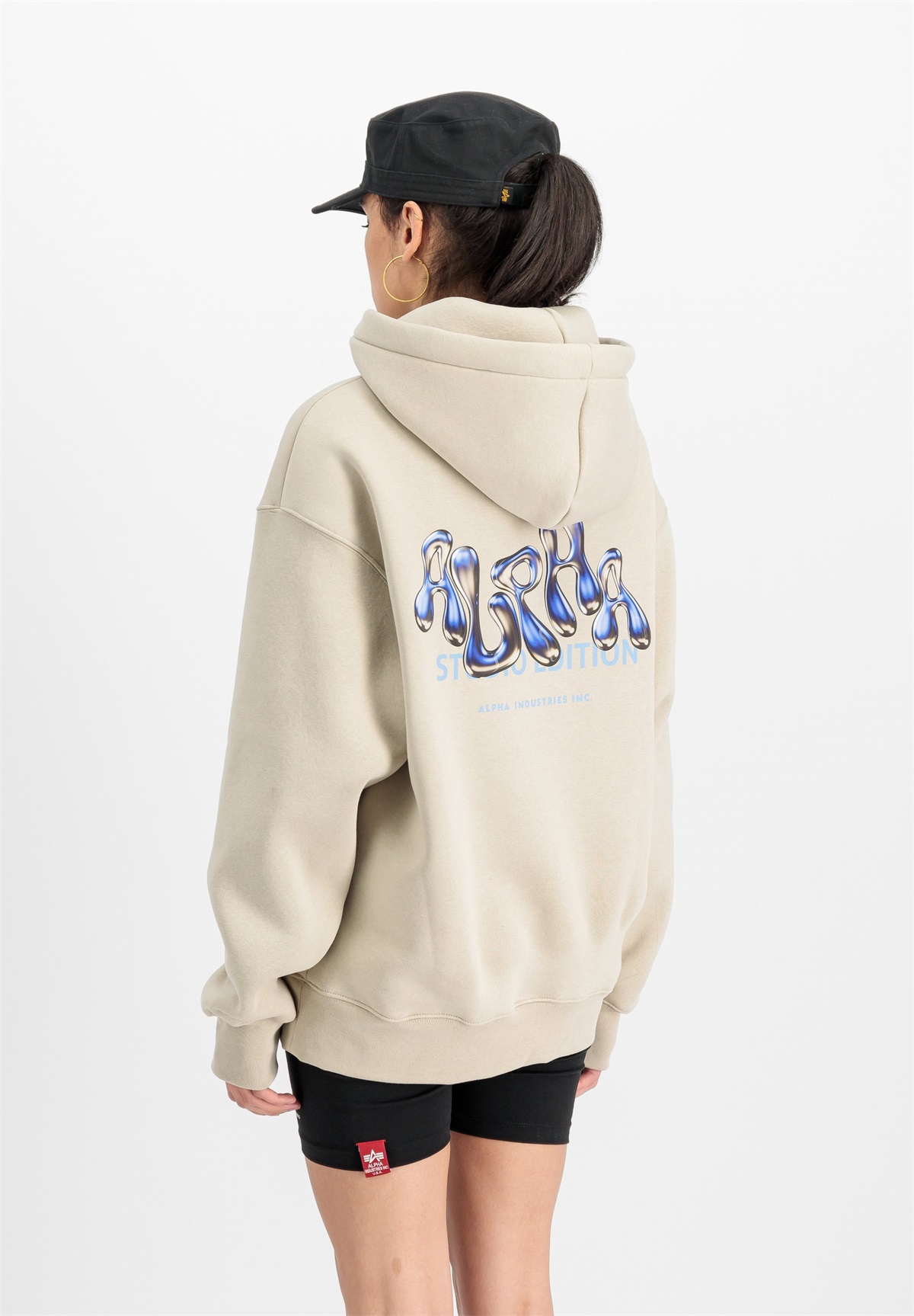 Alpha Industries STUDIO EDITION - Kapuzenpullover - organic beige/beige