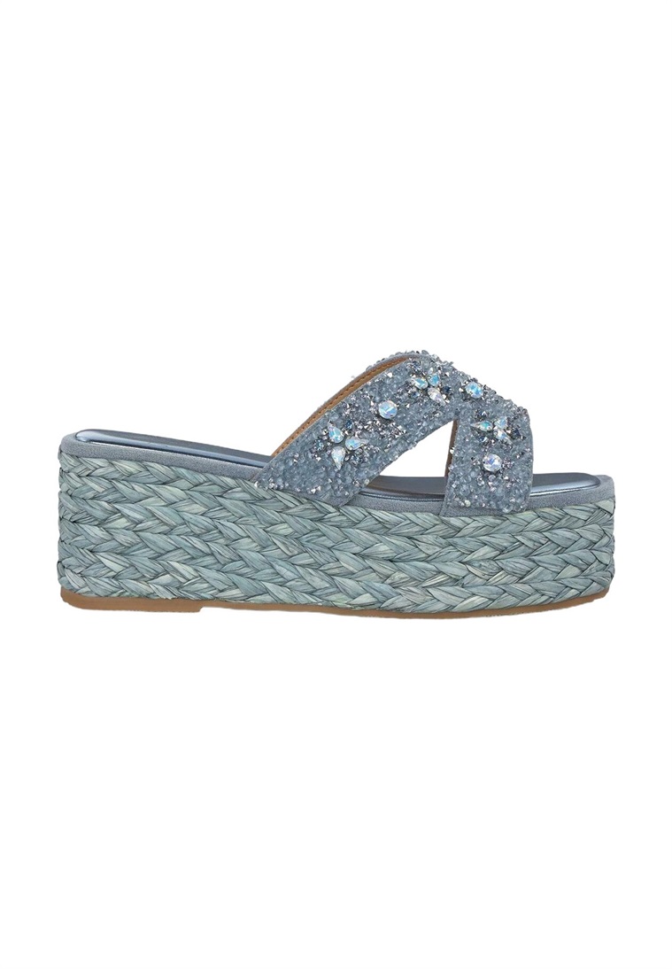 Alma Blue Pantolette hoch - azul/blau