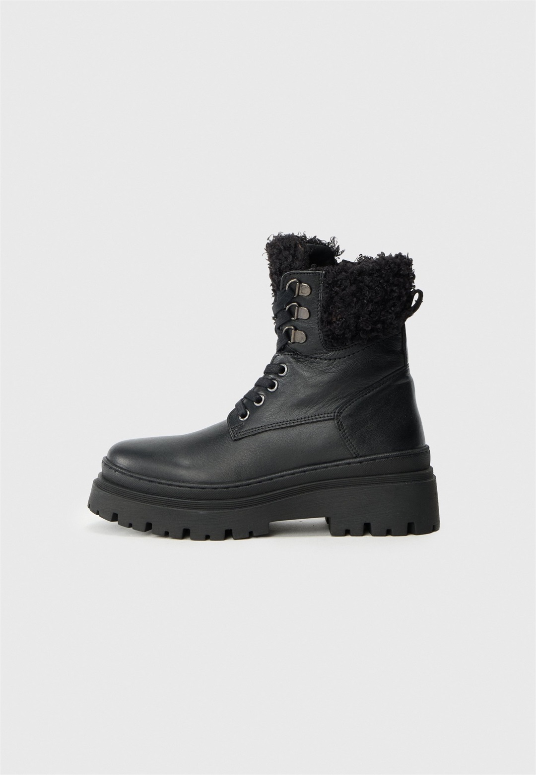 Anna Field LEATHER - Snowboot/Winterstiefel - black/schwarz
