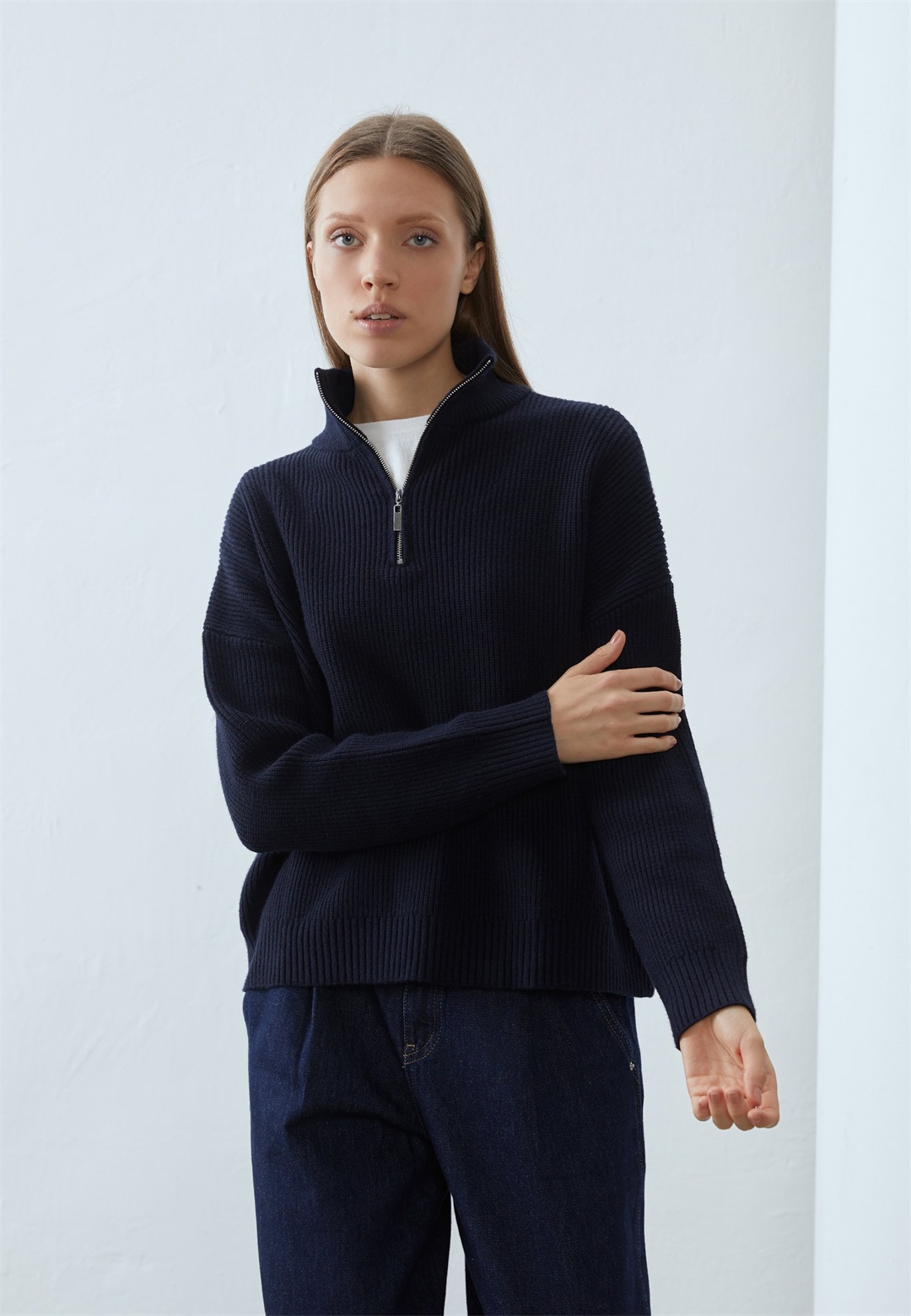 Anna Field Strickpullover - dark blue/dunkelblau