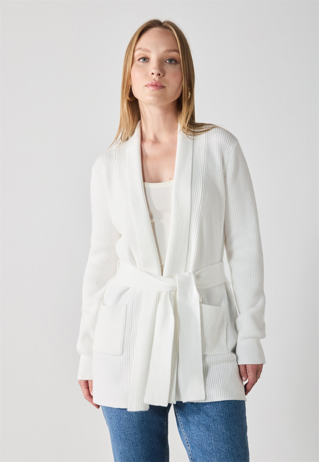 Anna Field Strickjacke - white/weiß
