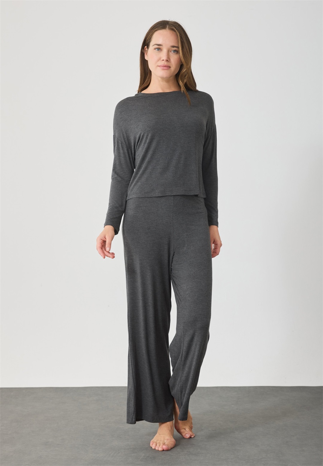 Anna Field SET - Nachtwäsche Set - dark grey/dunkelgrau