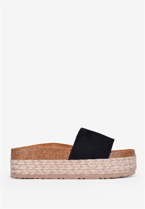 Bosanova Pantolette hoch - black/schwarz