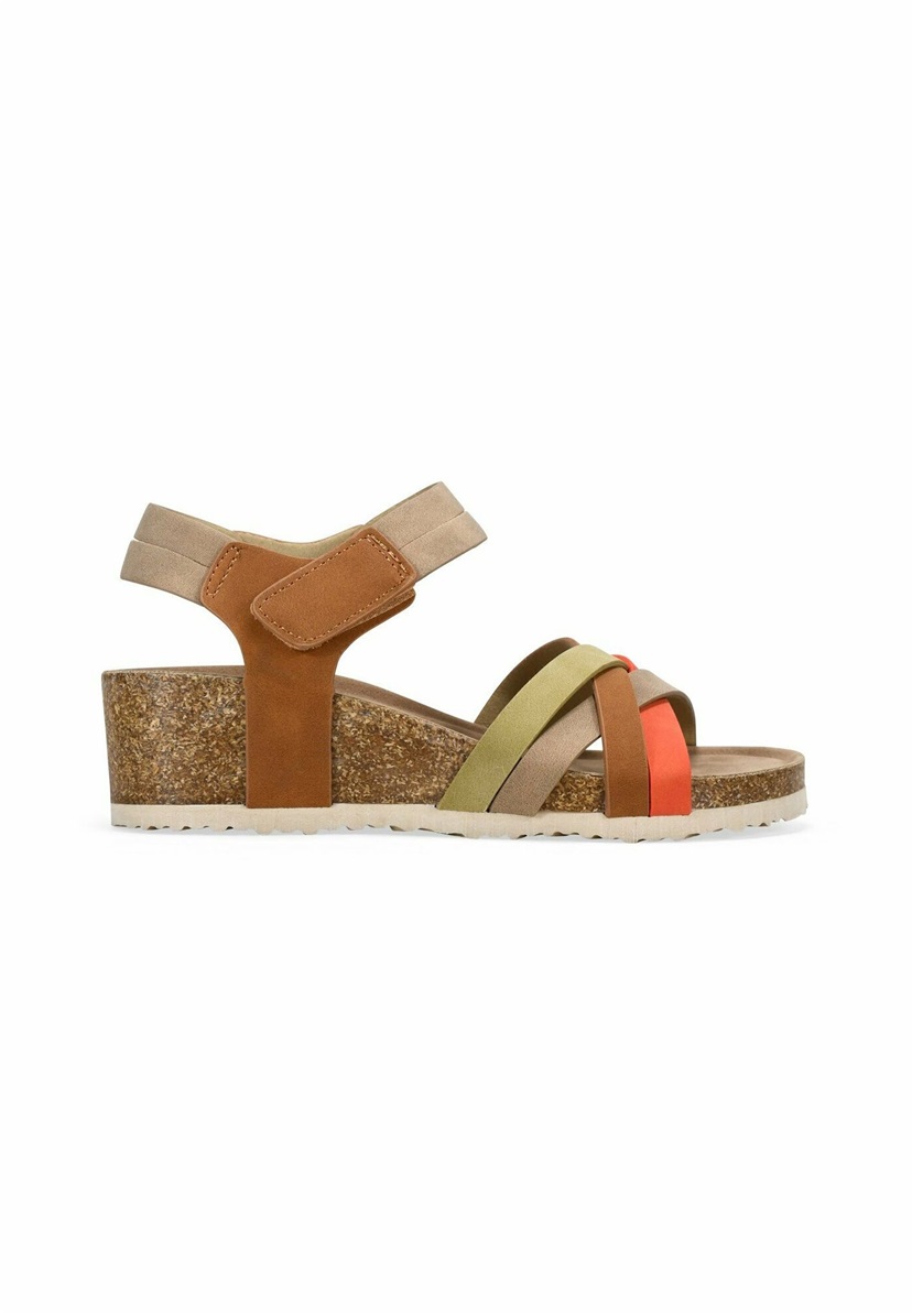 Bosanova CON DE CORCHO - Keilsandalette - kaki/tanne