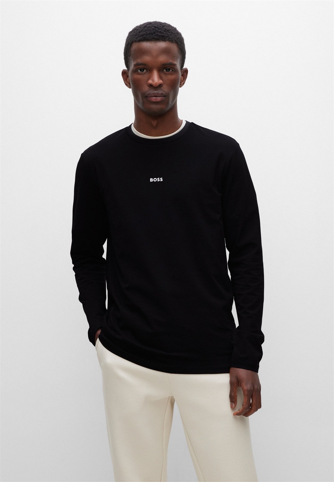 BOSS Langarmshirt - black/schwarz
