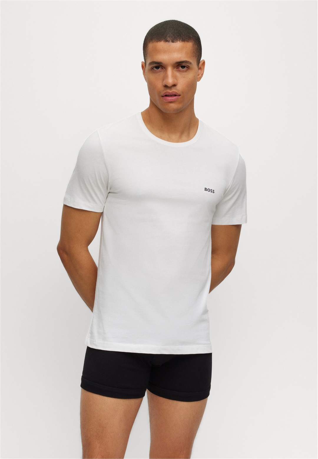 BOSS RN 3PACK CLASSIC - Unterhemd/-shirt - white/grey/dark blue/mehrfarbig