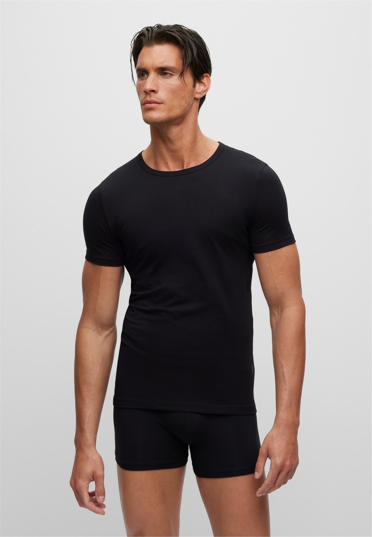 BOSS MODERN 2 PACK - Unterhemd/-shirt - black/schwarz