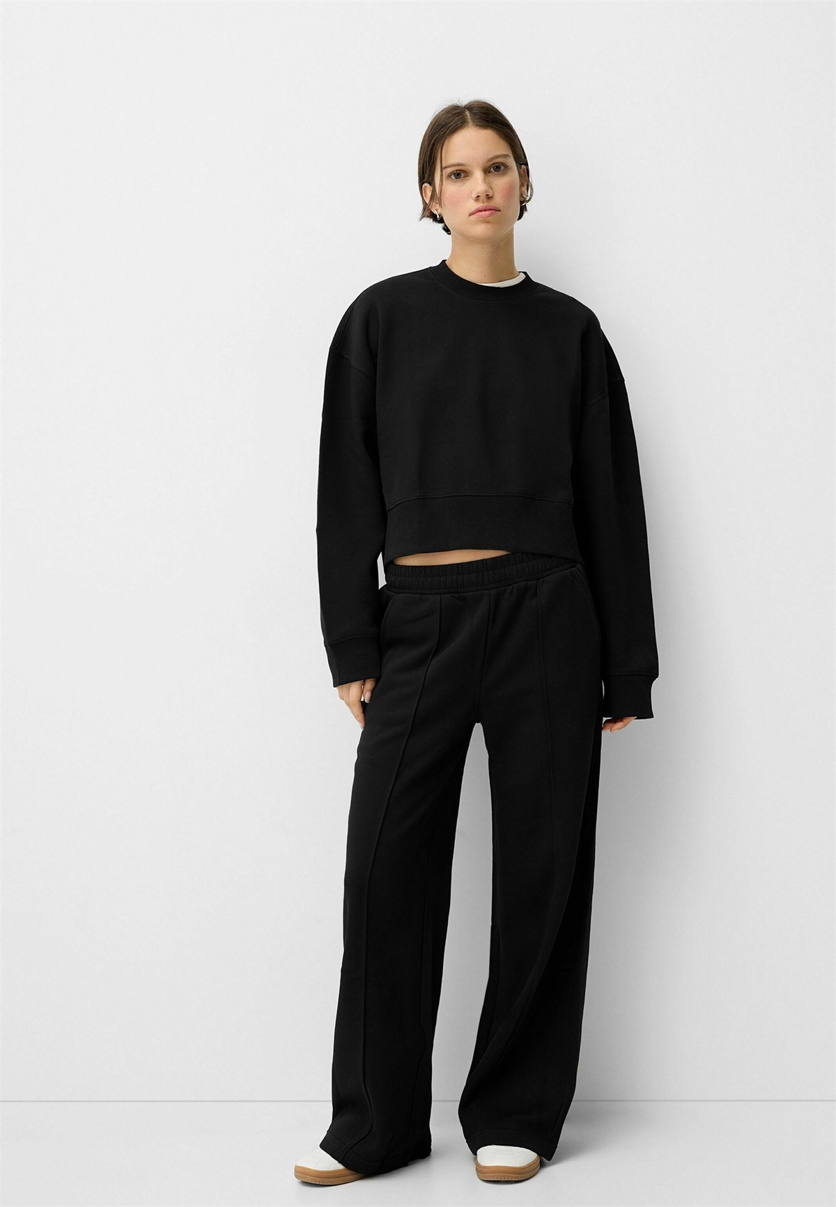 Bershka SET - Trainingsanzug - black/schwarz