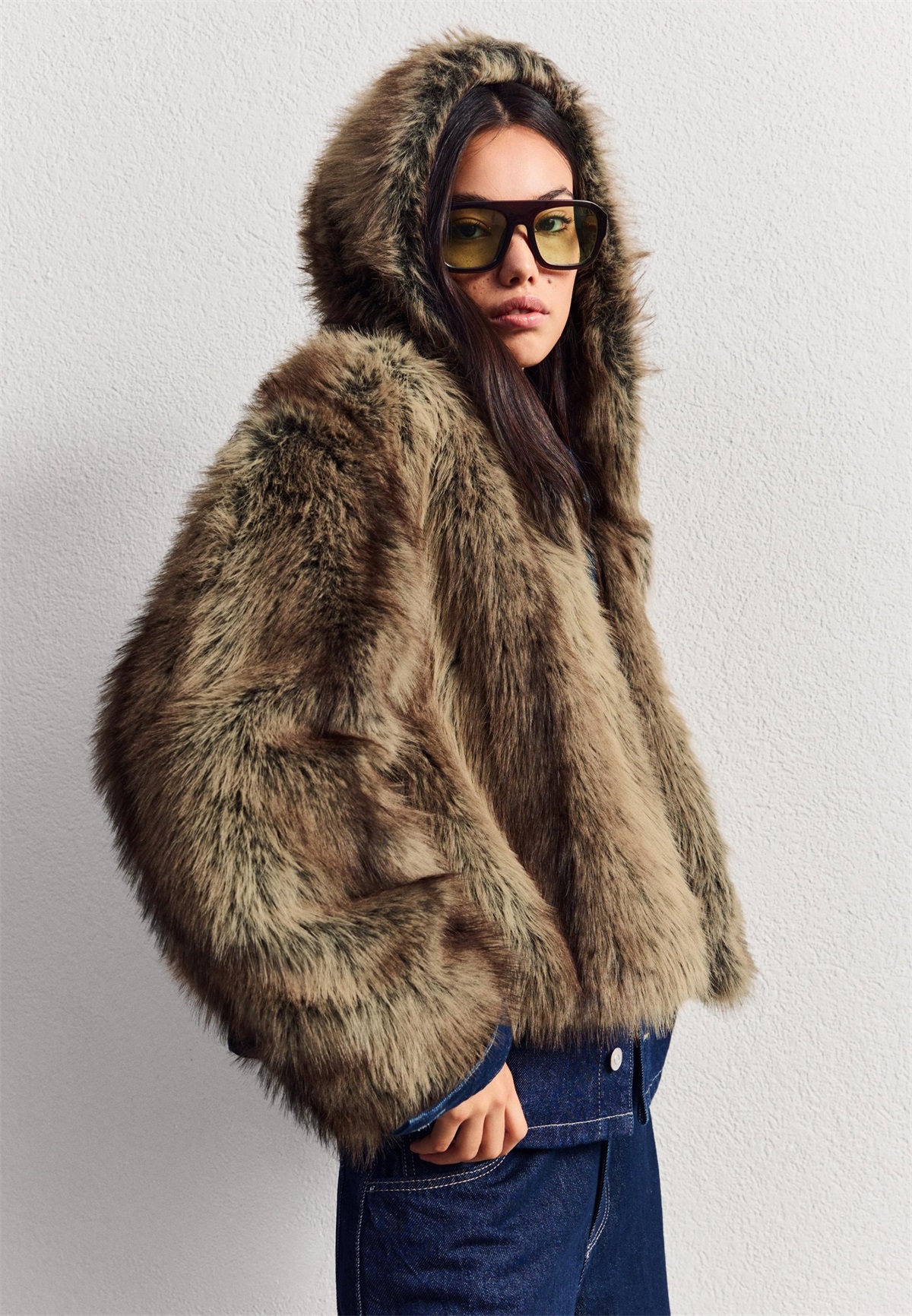 Bershka Winterjacke - dark brown/dunkelbraun