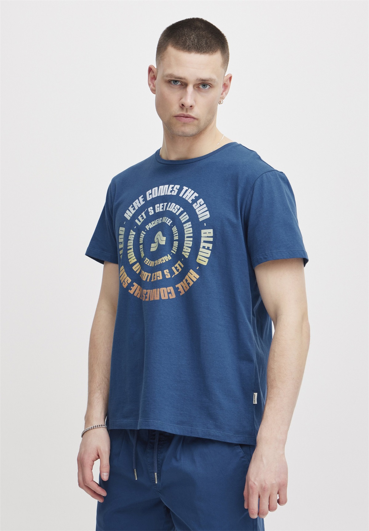 Blend BHTee - T-Shirt print - navy peony/blau