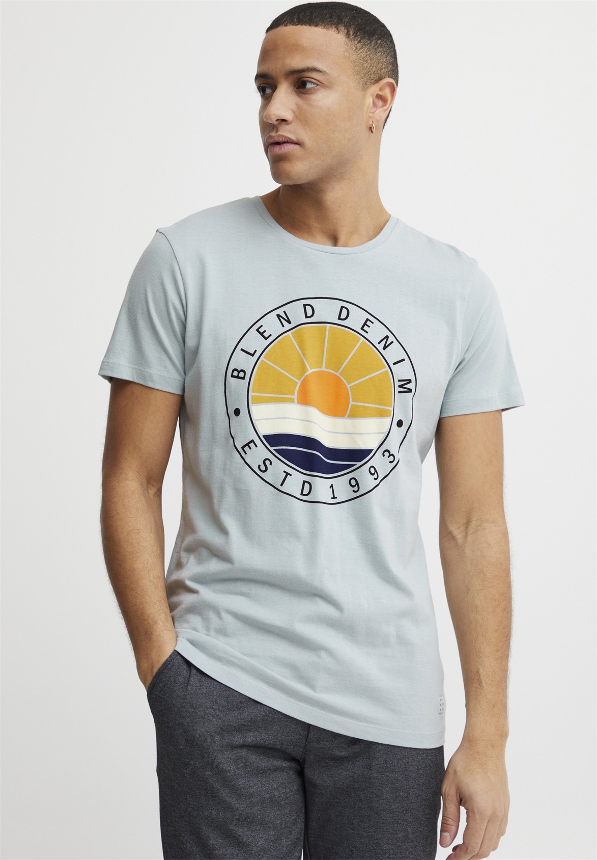 Blend BHBAMMER - T-Shirt print - celestial blue/blau