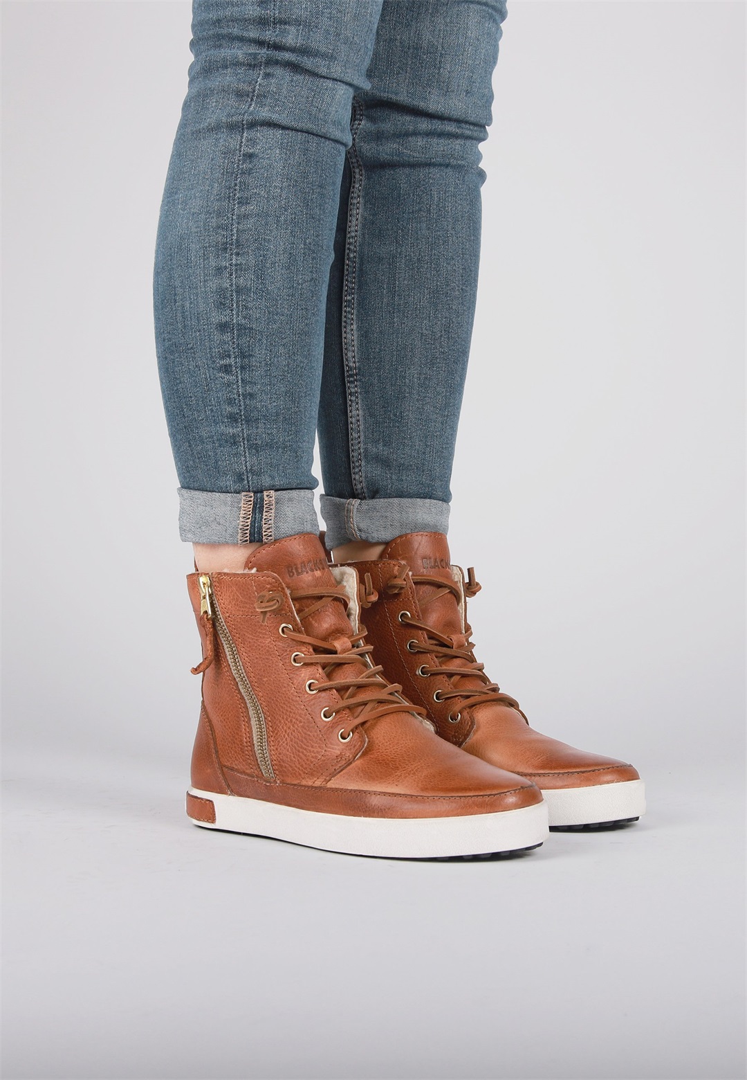 Blackstone Schnürstiefelette - cuoio/camel