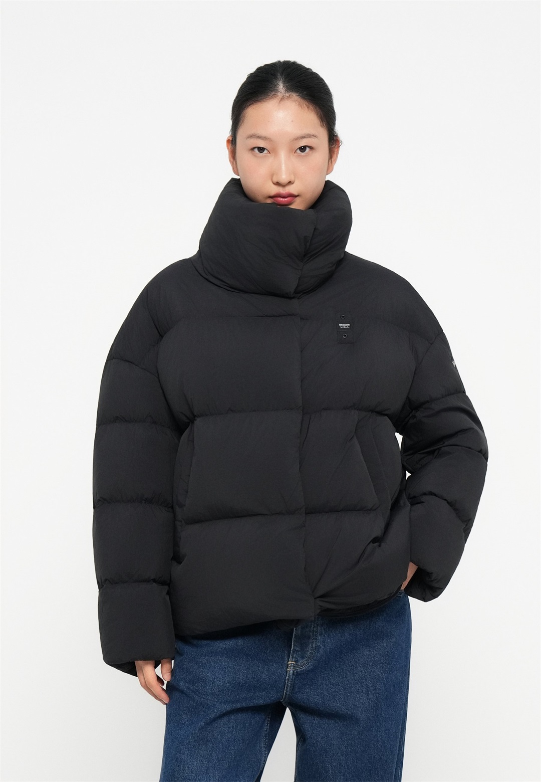 Blauer Daunenjacke - nero/schwarz