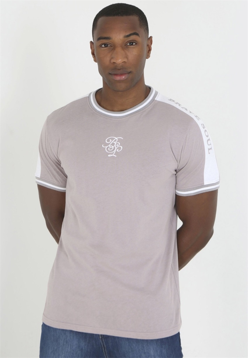 Brave Soul MTS MACKAY GDP - T-Shirt print - light pink/rosa
