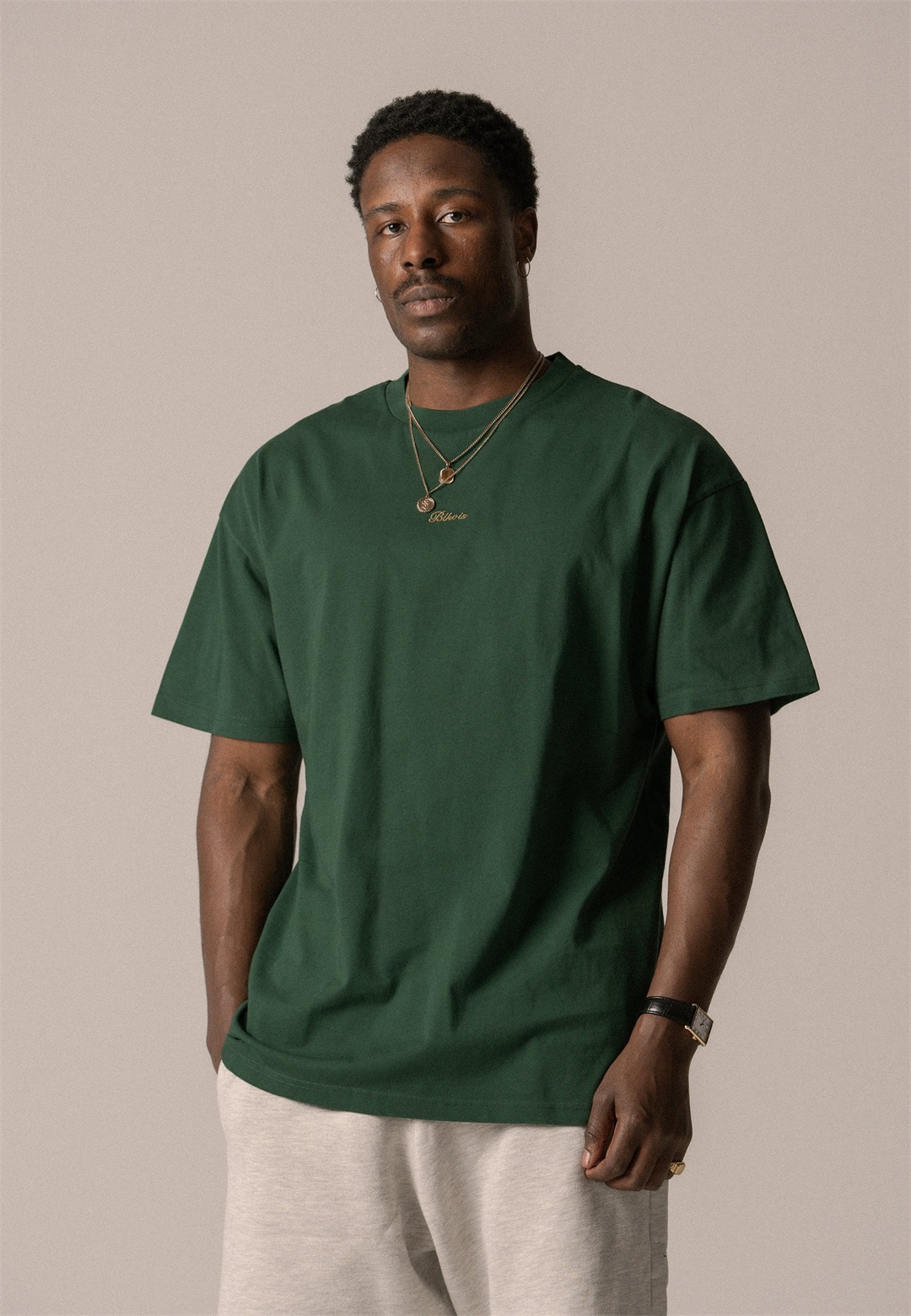 BLKVIS SCRIPT TEE UNISEX - T-Shirt basic - hunter green/dunkelgrün