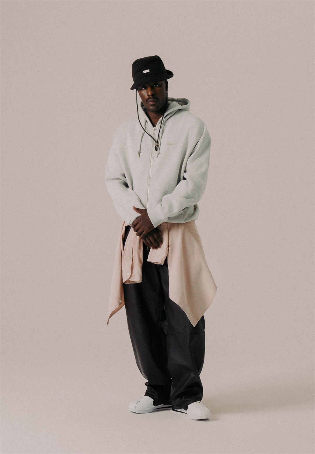 BLKVIS SCRIPT UNISEX - Kapuzenpullover - grey heather/grau