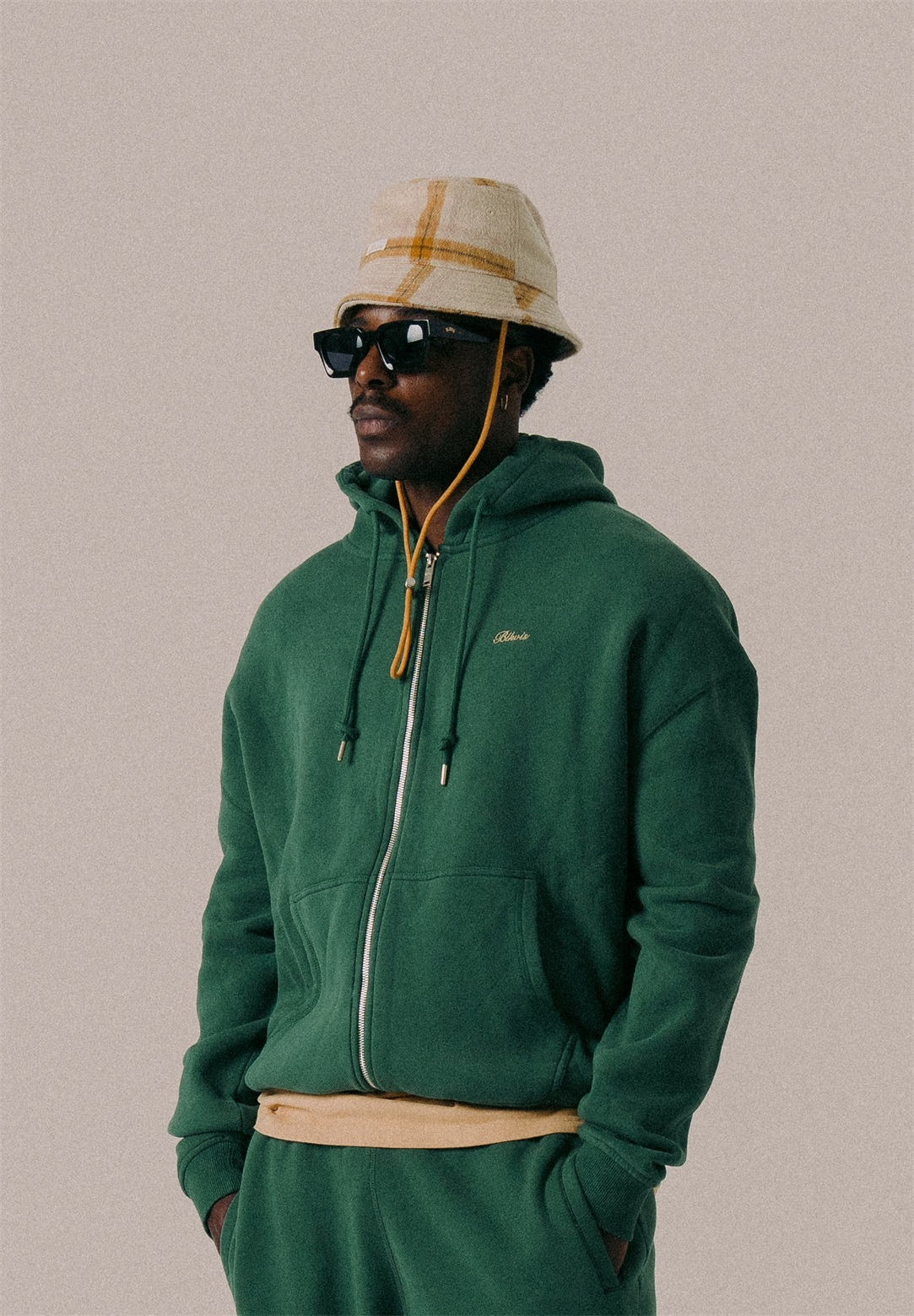 BLKVIS SCRIPT UNISEX - Kapuzenpullover - hunter green/dunkelgrün
