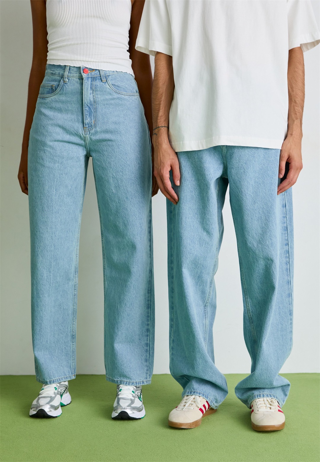 BeWider SUPER LOOSE UNISEX - Jeans Straight Leg - blue/blue denim