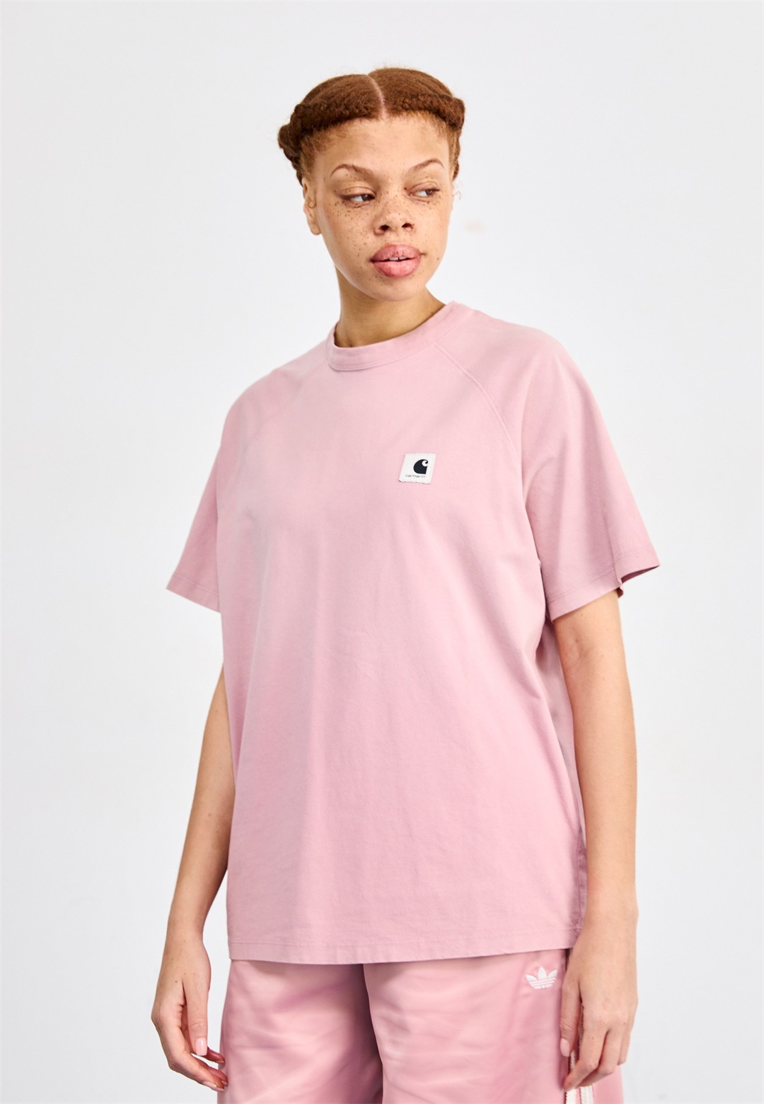 Carhartt WIP T-Shirt basic - daphne chalk wash/rosa Carhartt WIP T-Shirt basic - daphne chalk wash/rosa
