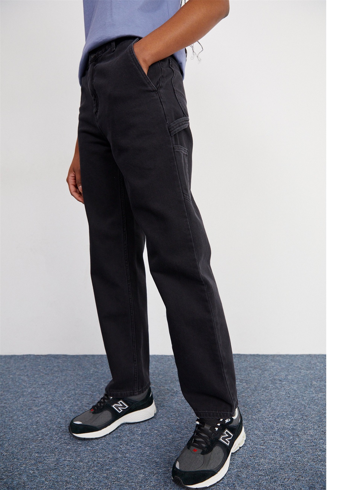 Carhartt WIP PIERCE PANT STRAIGHT - Jeans Relaxed Fit - black stone washed/black denim