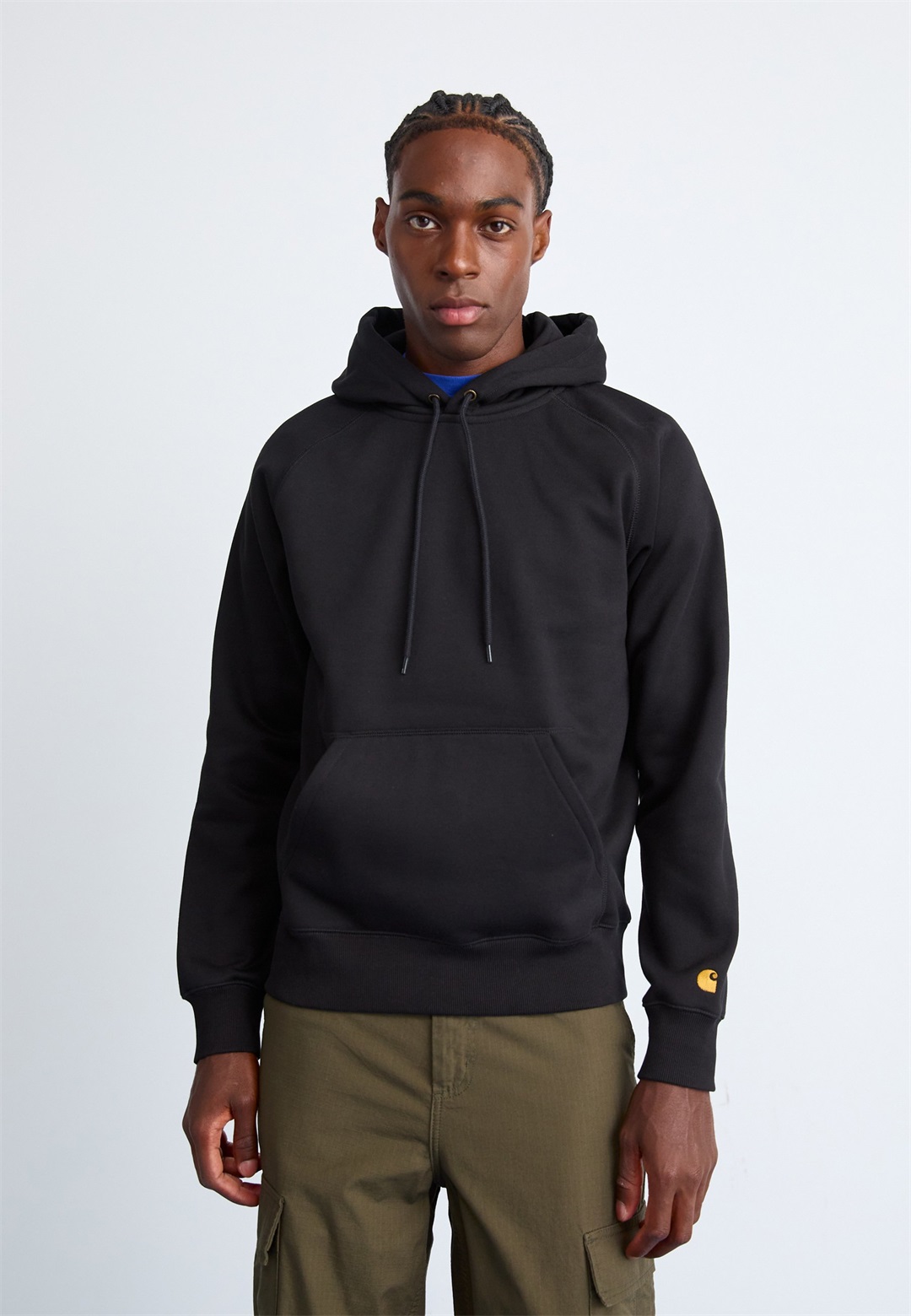 Carhartt WIP HOODED CHASE - Sweatshirt - schwarzgold/schwarz