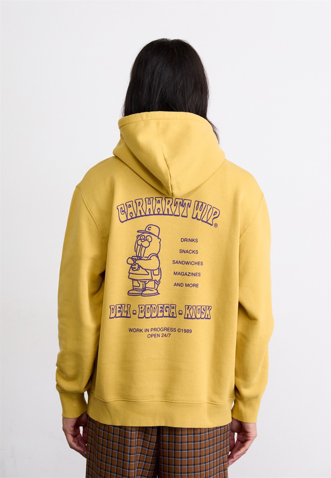 Carhartt WIP HOODED SANDWICH - Sweatshirt - suncrest/purple/dunkelgelb