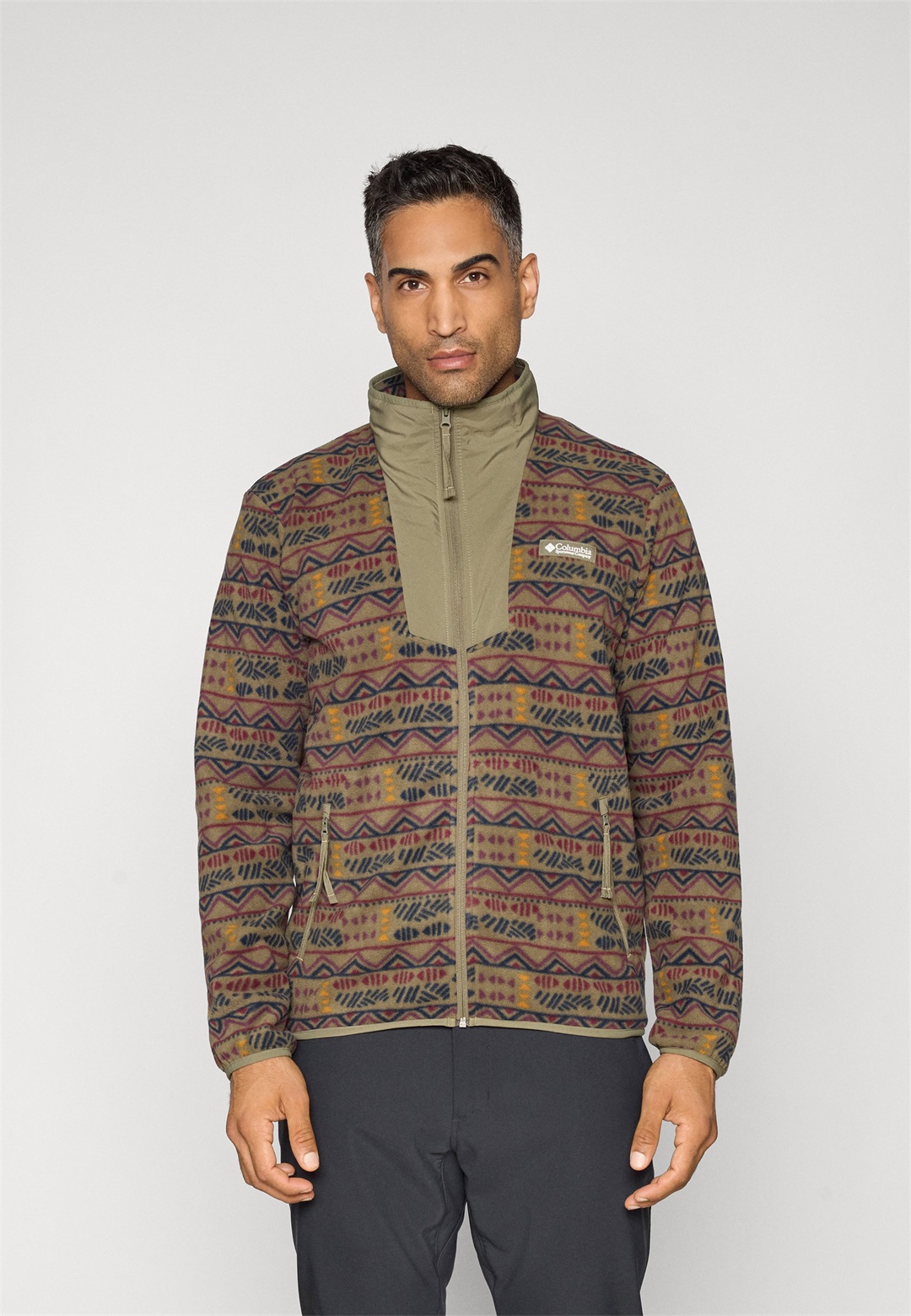 Columbia SEQUOIA GROVE PRINTED FULL ZIP - Fleecejacke - stone green/grün
