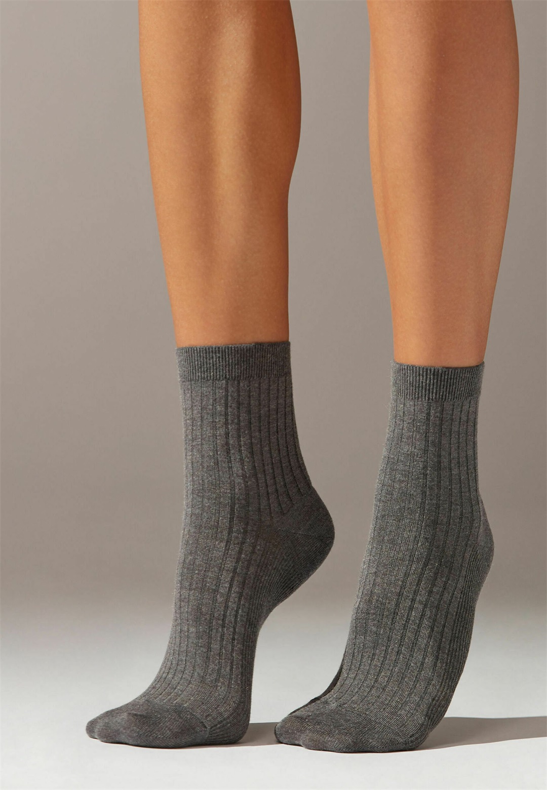 Calzedonia Socken - grau grigio medio melange/grau-meliert