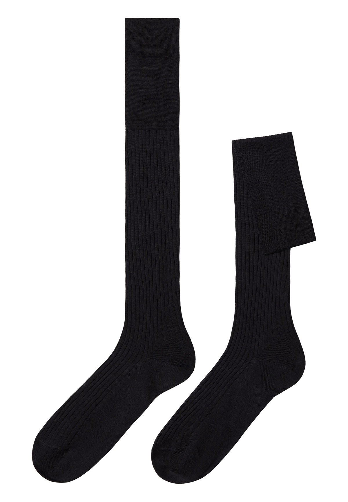 Calzedonia LONG RIBBED - Kniestrümpfe - Grey/grau