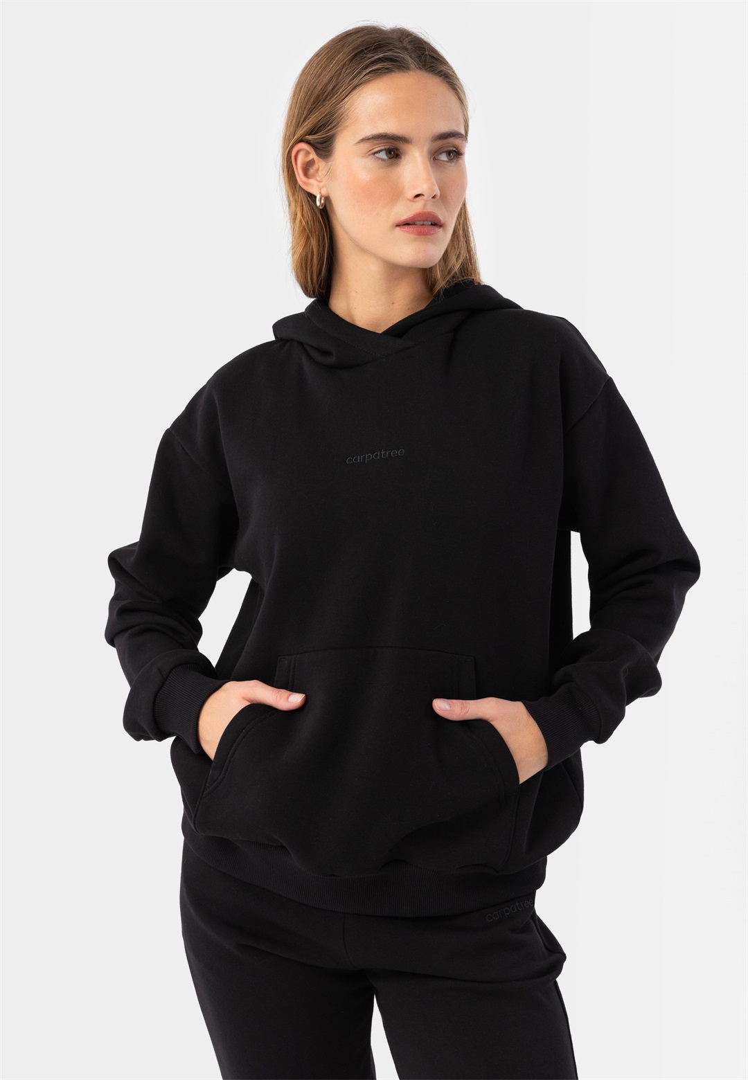 Carpatree ESSENTIALS - Kapuzenpullover - black/schwarz