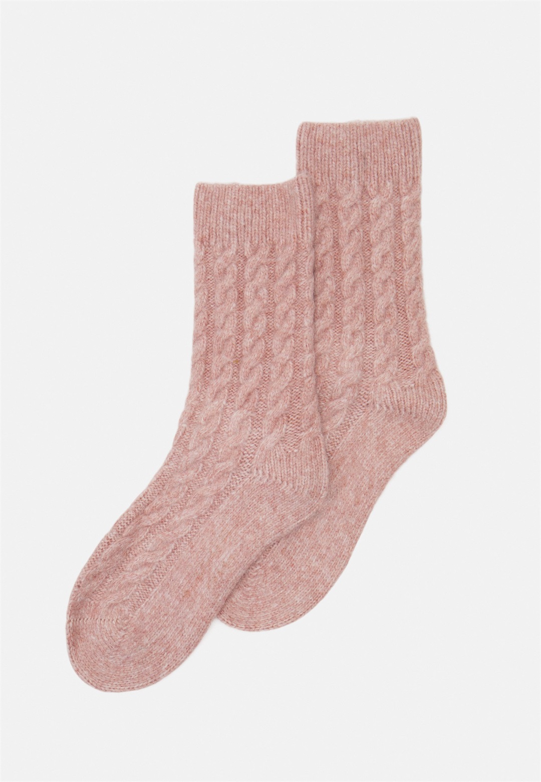 camano ONLINE WOMEN COSY CABLE STITCH SOCKS 2 PACK - Socken - dusty rose/rosa