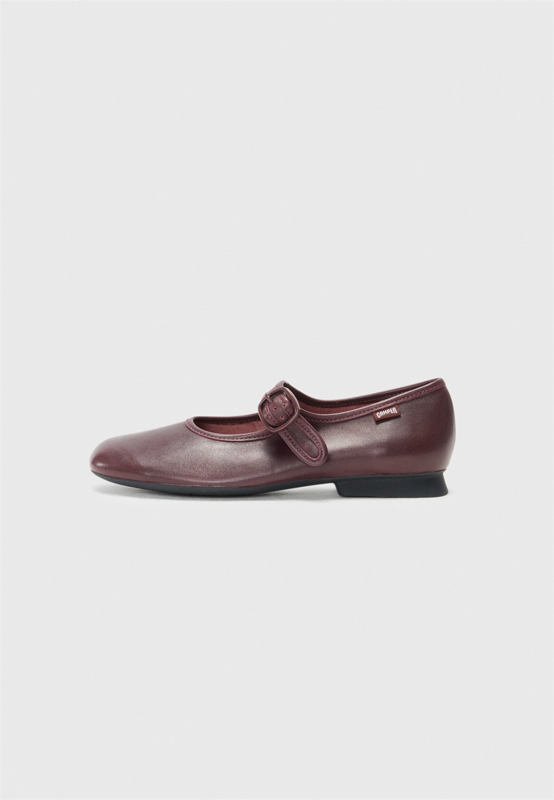 Camper CASI MYRA - Riemchenballerina - gobi beizos/black/bordeaux-meliert
